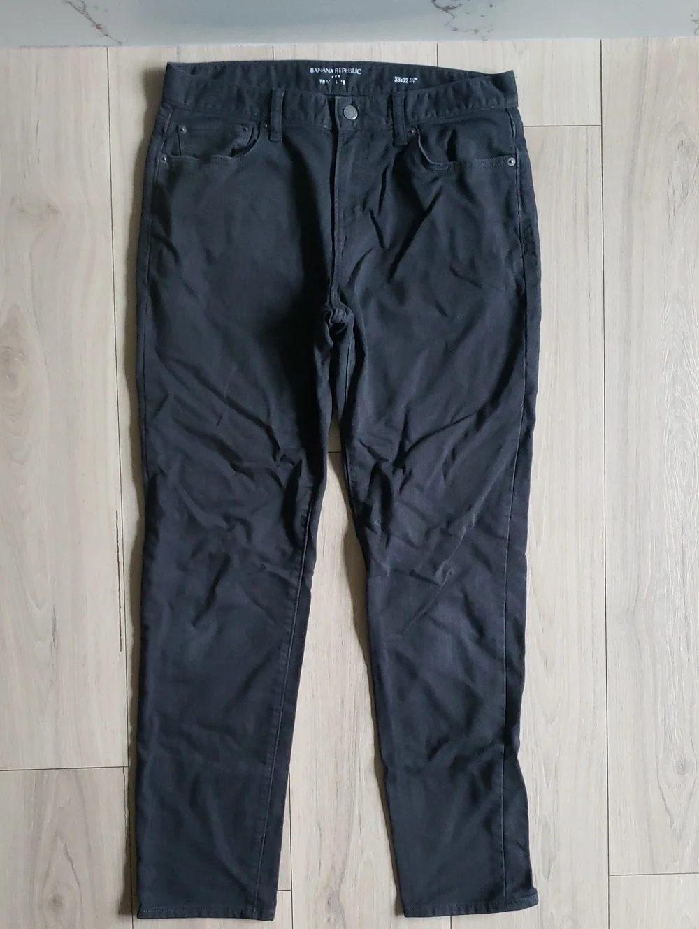 Banana Republic Jeans Mens 33x32 Blue Traveler Slim Fit Dark‎ Wash